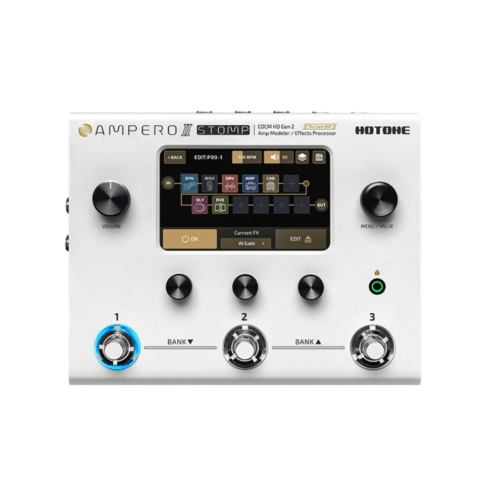 HOTONE Ampero ⅱ Stomp + Ampero Control Hotone Ampero II Stomp MP-300 – Pro guitar multi-effects in