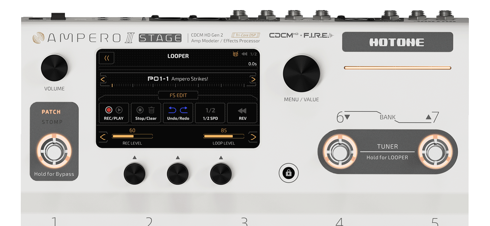 Hotone Ampero II Stage MP-380 – Professional guitar multi-effects Hotone Ampero II Stage MP-380 – Professional guitar multi-effects