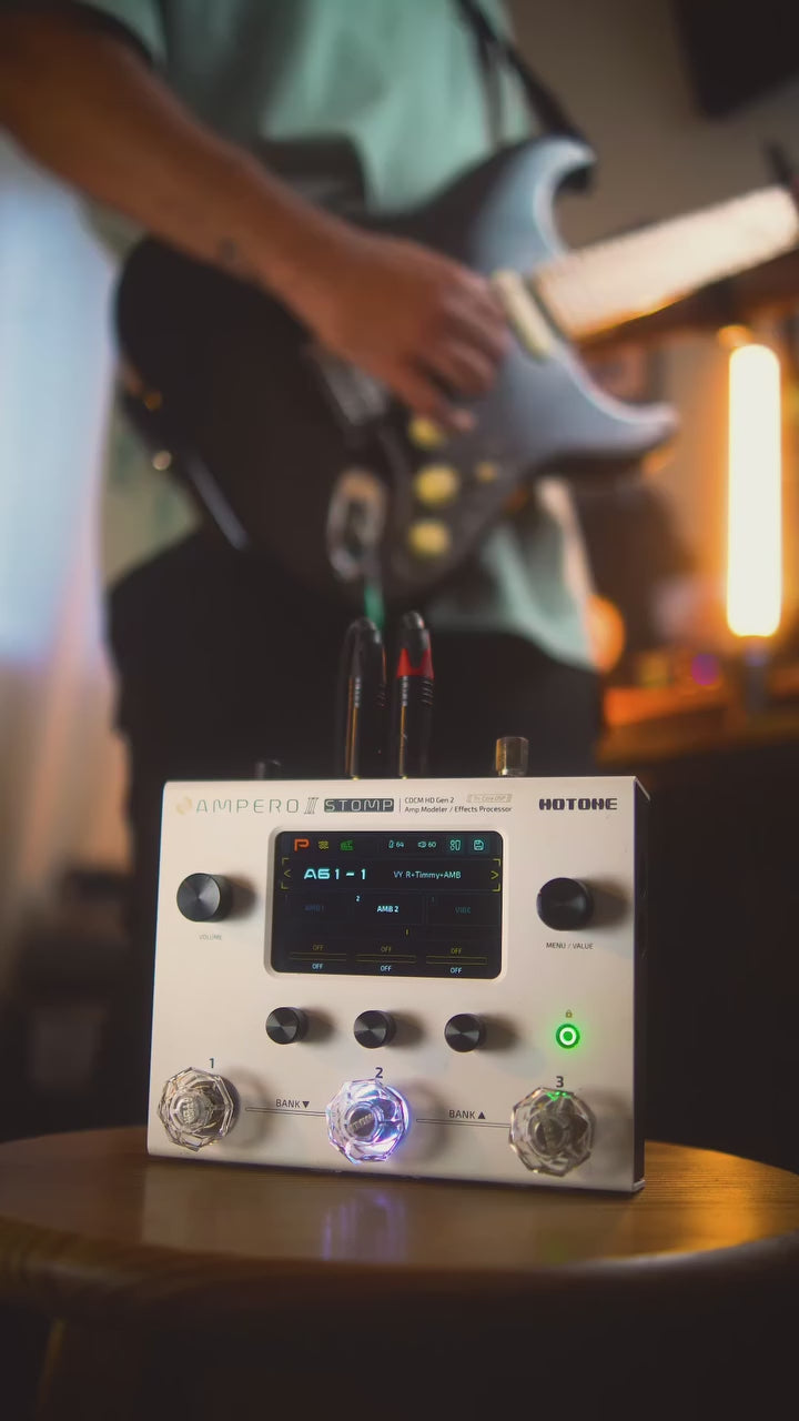 Hotone Ampero II Stomp MP-300 – Pro guitar multi-effects in